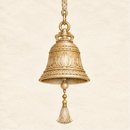 मंदिर की घंटी का चित्रांकन